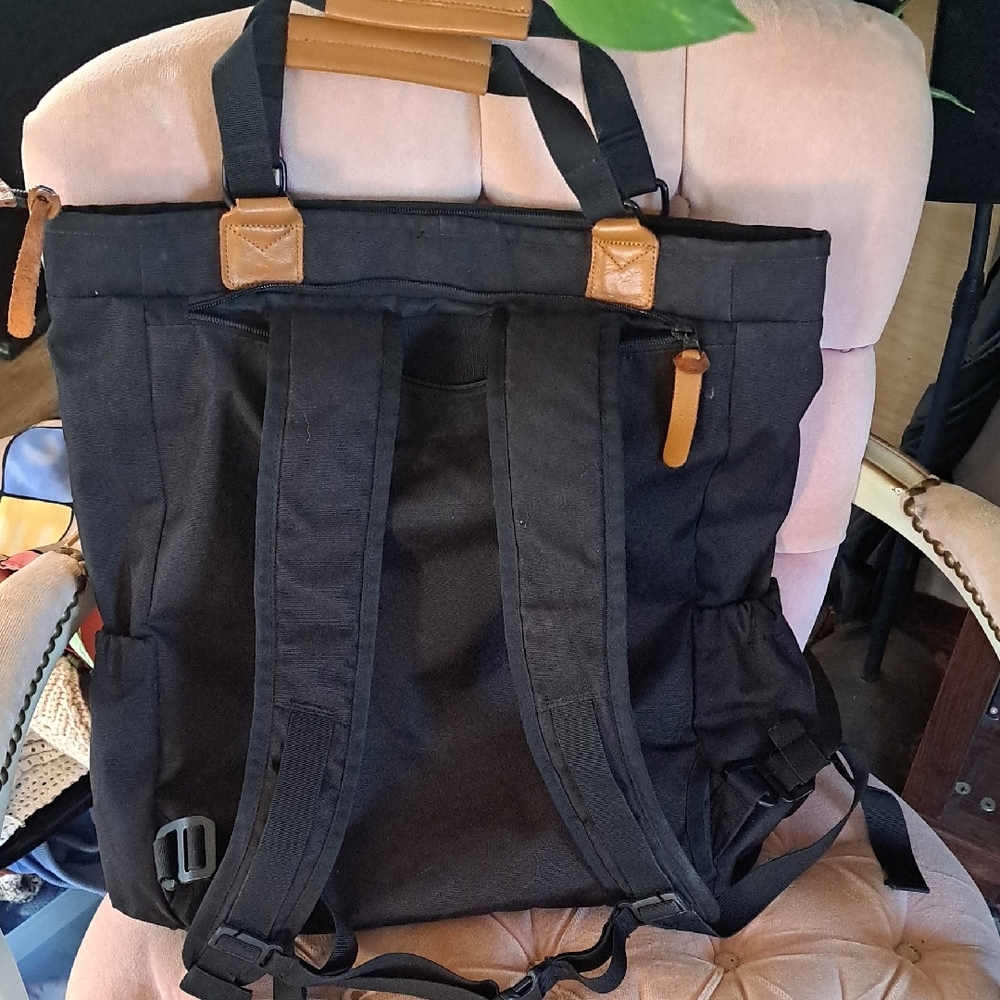 United By Blue Black Backpack with Tan Details - Picture 3 of 3